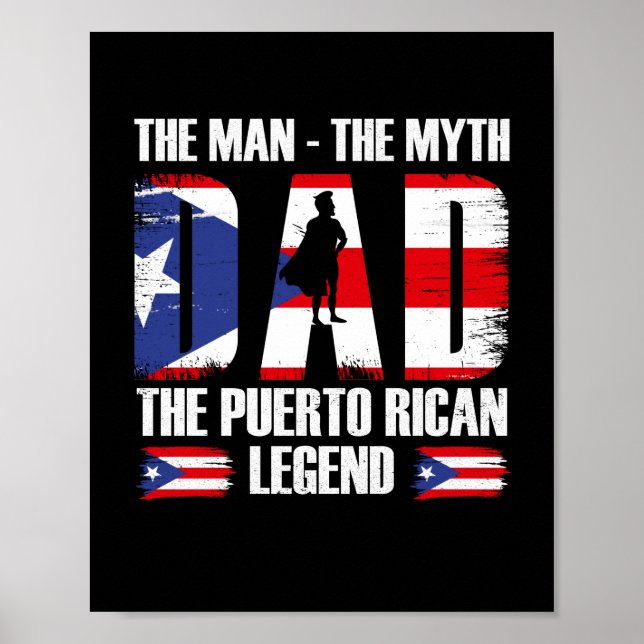 Póster Papá El Hombre El Mito De La Leyenda Puertorriqueñ (Frente)