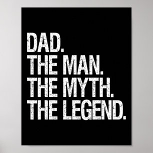 Póster Papá El Hombre El Mito La Leyenda El Regalo De Los