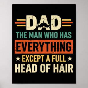 Póster Papá El Hombre Que Lo Tiene Todo Excepto Una Cabez