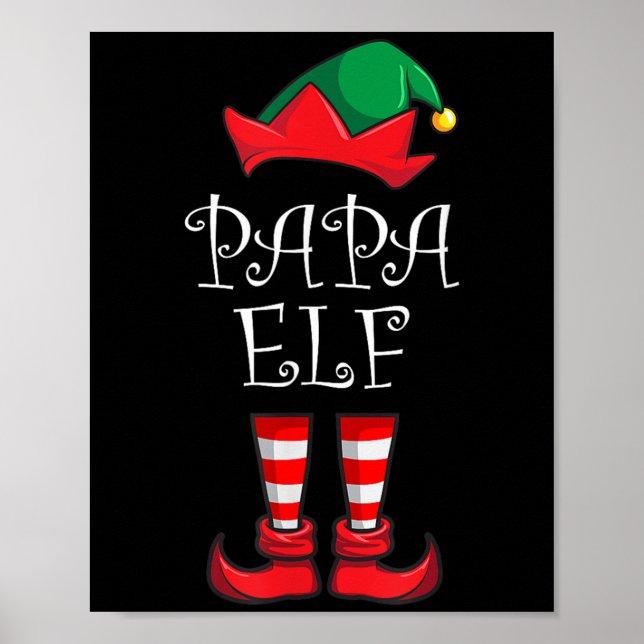Póster Papa Elf coincide con el Fiesta de Navidades famil (Frente)