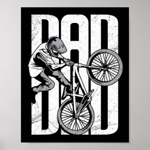 Póster Papá en bicicleta Montar en bicicleta de montaña B