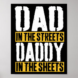 Póster Papá En Las Calles Papito En Las Sábanas Día Del P