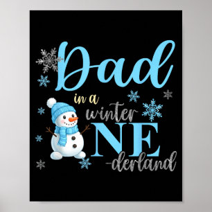 Póster Papá en un cumpleaños de Onederland de invierno ni
