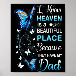 Póster Papá es mi ángel de la guarda en el cielo día conm