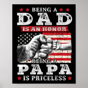 Póster Papá Es Un Honor Ser Papá Es Un Padre Sin Precio D