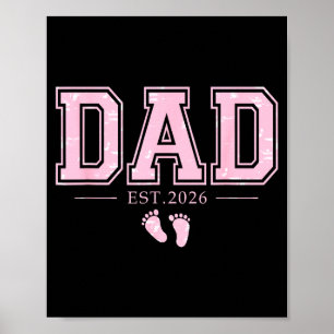Póster Papá Est 2026 Día del Padre Primera Vez Papá de Ni