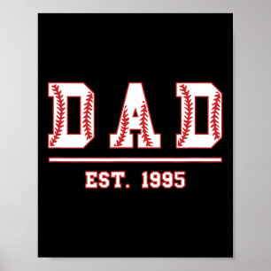 Póster Papá Est. Día de los Padres de Softball 1995