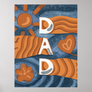 Póster Papá - Feliz Día del Padre