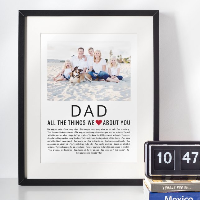 Póster Papá Foto cosas que amamos por ti, Día del Padre (Subido por el creador)