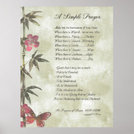 Póster PAPA FRANCIS=ST. FRANCIS SIMPLE PRAYER=Bambú2