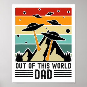 Póster Papá fuera de este mundo, Día del Padre alienígena