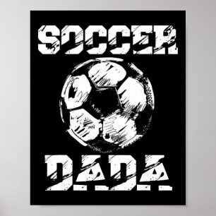 Póster Papá Fútbol Dada Distressed Ll Jugador de Fútbol D