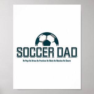 Póster Papá Futbolero Hace Todo Divertido