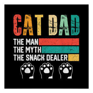 Póster Papá gato del Día del Padre
