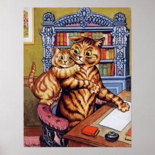 Póster Papá, gato Louis Wain