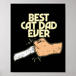 Póster Papá Gato Nunca Funny Hombres Dueños De Pet Lover