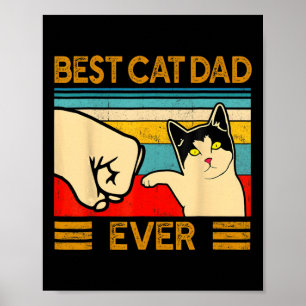 Póster Papá Gato Regalo de Papá Gato El Día Del Padre Par