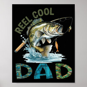 Póster Papá Genial Día del Padre Amantes de la Pesca