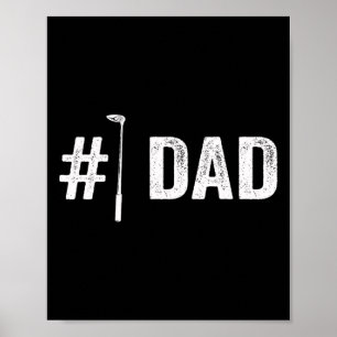 Póster Papá Golf Número Uno Para Los Padres Día #1 Papi