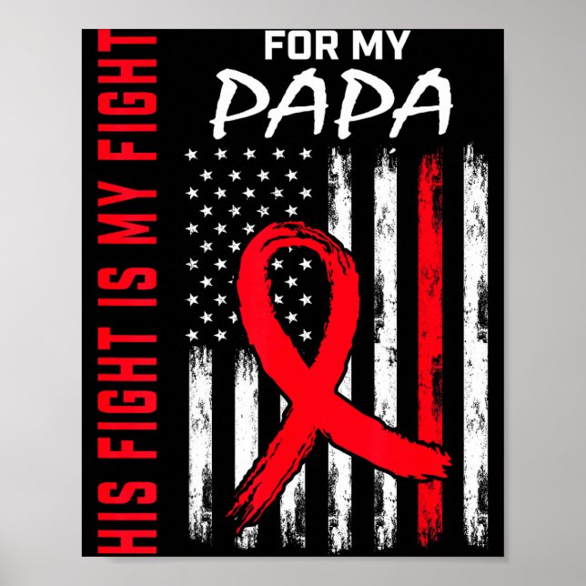 Póster Papa Heart Disease Awareness Month Products Americ (Frente)