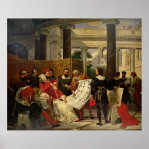 Póster Papa Julio II que pide Bramante