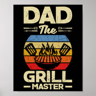 Póster Papá La Parrilla del Día del Padre