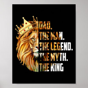 Póster Papá León El Hombre El Mito La Leyenda Abuelo Padr
