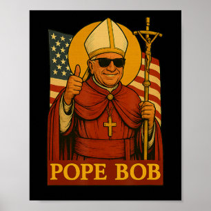 Póster Papa León Papa Bob Primero Papa Norteamericano
