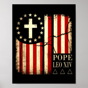 Póster Papa León Xiv Iglesia Católica Fe Cristiana Papa