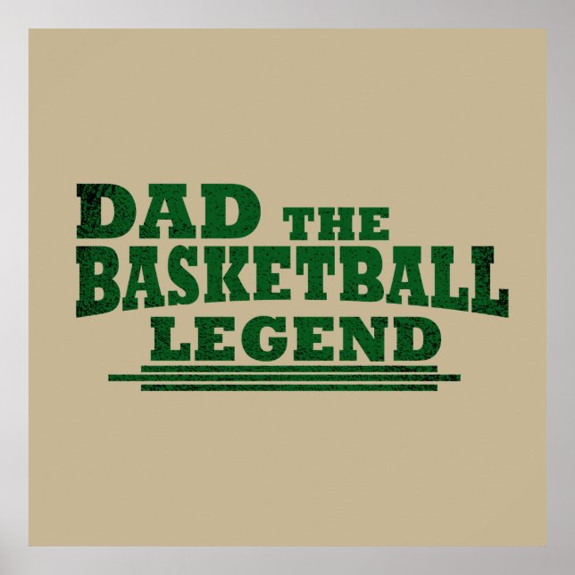 Póster papá, leyenda del baloncesto (Frente)