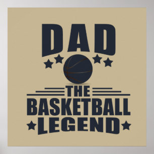 Póster papá, leyenda del baloncesto