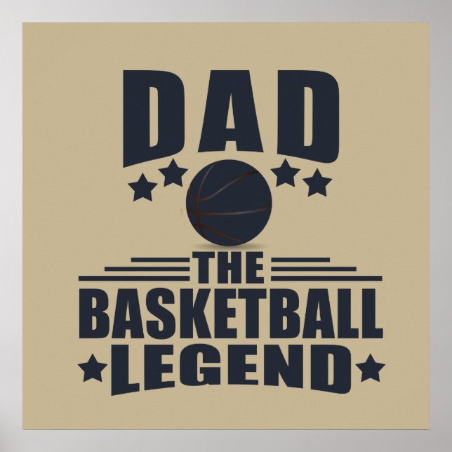 Póster papá, leyenda del baloncesto (Frente)