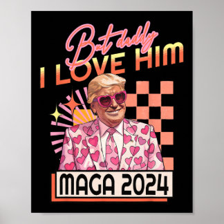 Póster Papá, lo amo, Maga 2024 Donald Trump en cuarto lug