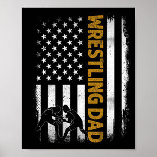 Póster Papá luchador bandera americana 4 de julio Día del