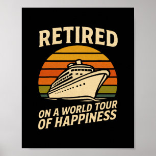 Póster Papá Mamá Jubilados En Un Crucero De Felicidad Por
