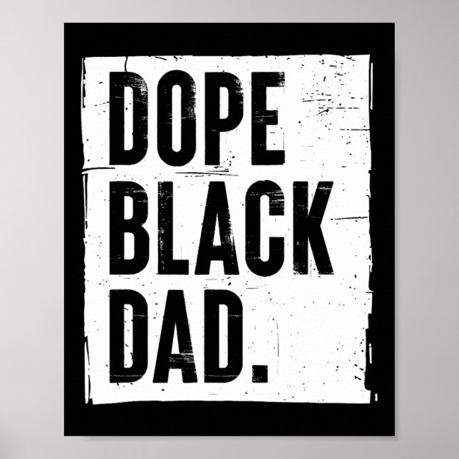 Póster Papá negro, regalo del Día de los Padres de Papá N (Frente)