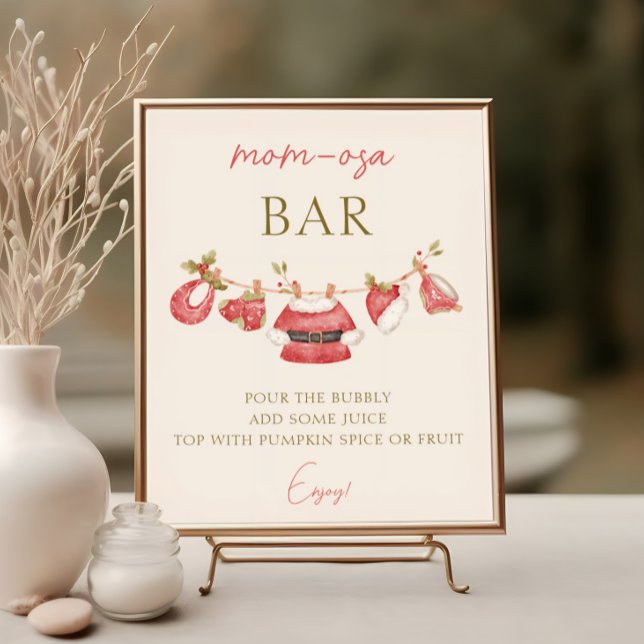 Póster Papá Noel Chico Baby Shower Momosa Bar (Subido por el creador)