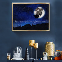 Papá Noel de La Noche Estrellada volando con renos