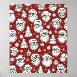 Póster Papá Noel de Navidad
