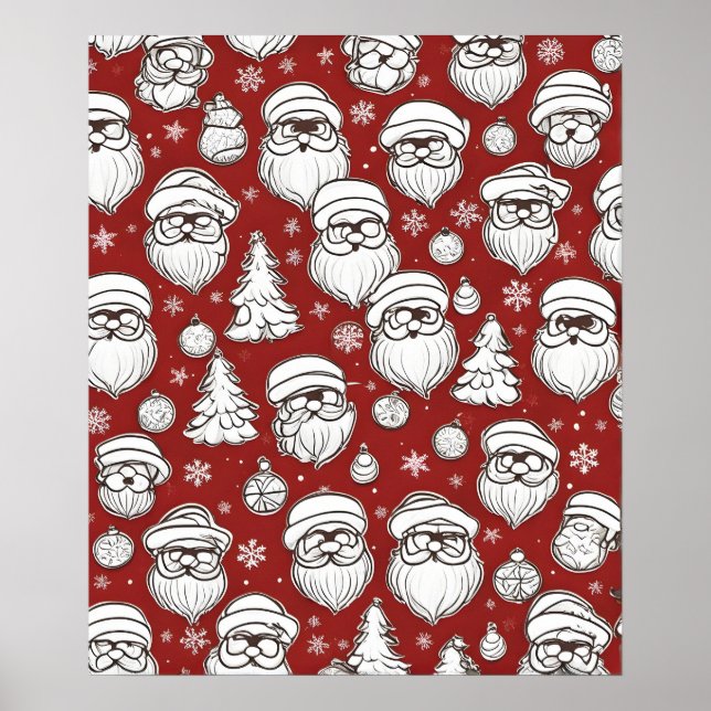 Póster Papá Noel de Navidad (Frente)