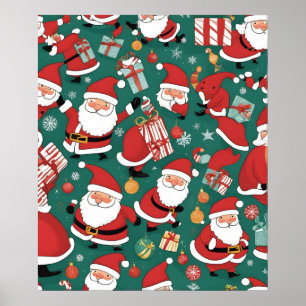 Póster Papá Noel de Navidad