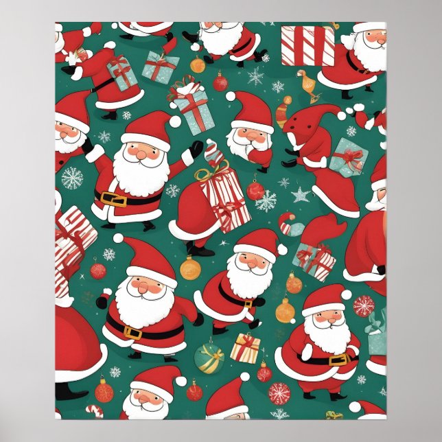 Póster Papá Noel de Navidad (Frente)