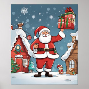 Póster Papá Noel de Navidad