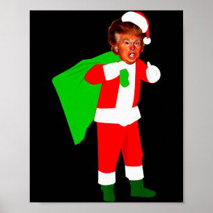 Póster Papá Noel Donald Trump Divertida Navidad Fea Navid