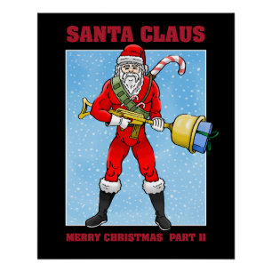 Póster Papá Noel Feliz Navidad