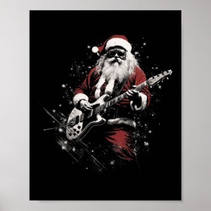 Póster Papá Noel Feliz Navidad Navidad Navidad Rock Music