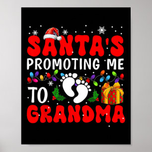 Póster Papá Noel me promociona a la abuela que la familia