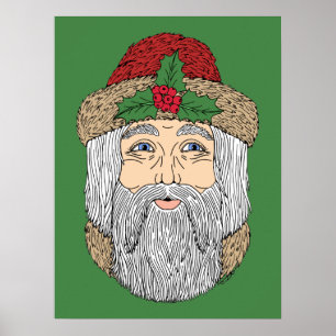 Póster Papá Noel Navidad