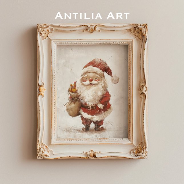 Póster Papá Noel Pintura Vintage Santa Claus (Subido por el creador)