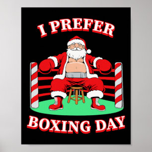Póster Papá Noel Prefiero El Grupo De Boxeo Que Coincide 